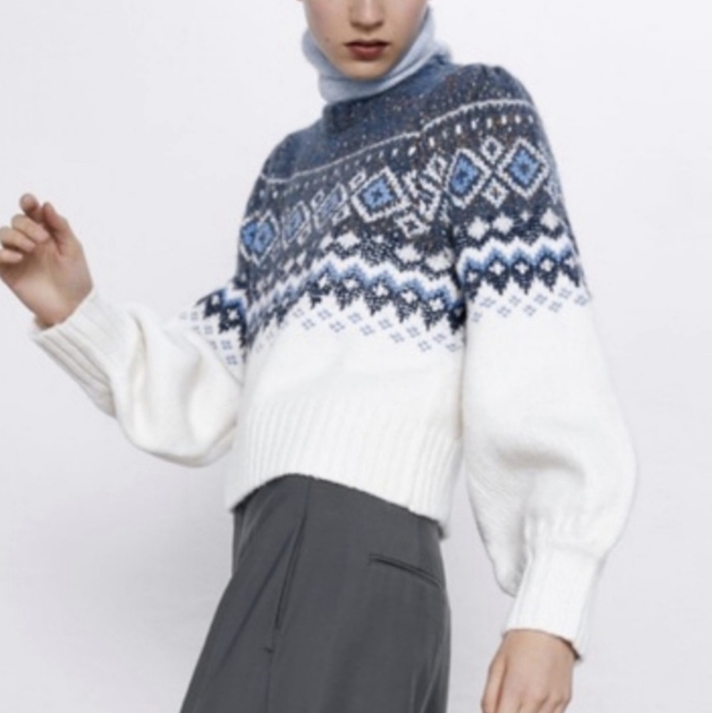 Zara Patterned Sweater - Picture 4 of 9